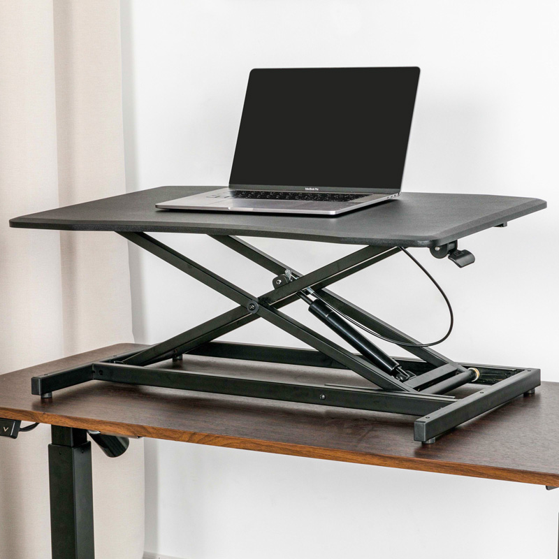 RXD1-1 Ripiano rialzato per laptop Staffa a X Convertitori da scrivania in piedi regolabili in altezza pneumatici da tavolo in acciaio laminato a freddo