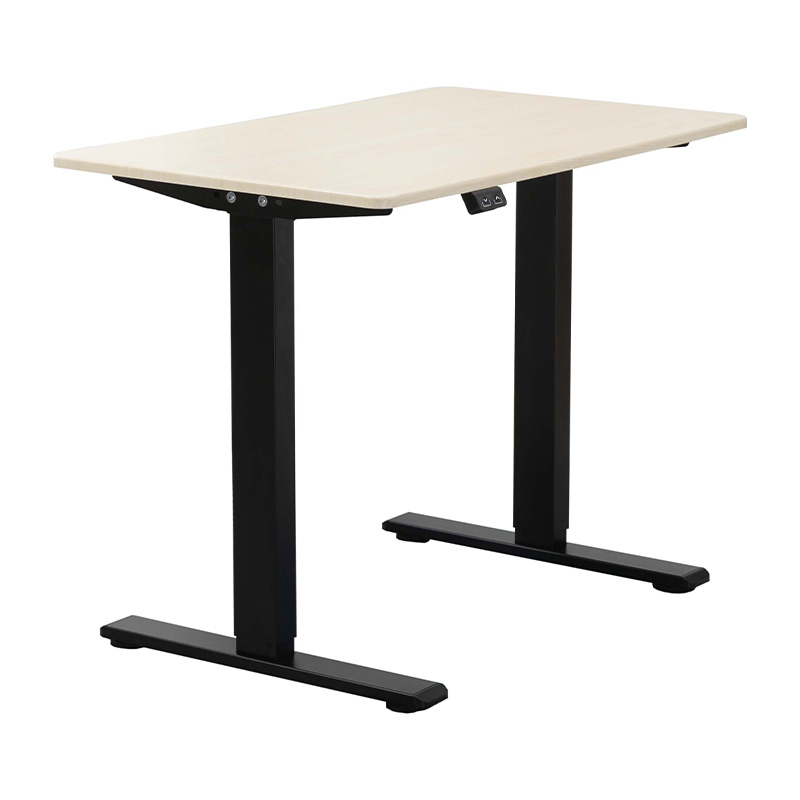 RXD1-1-2RR Mini colonne rettangolari invertite a 2 stadi in noce in acciaio laminato a freddo Scrivanie in piedi elettriche regolabili in altezza con motore singolo elettrico